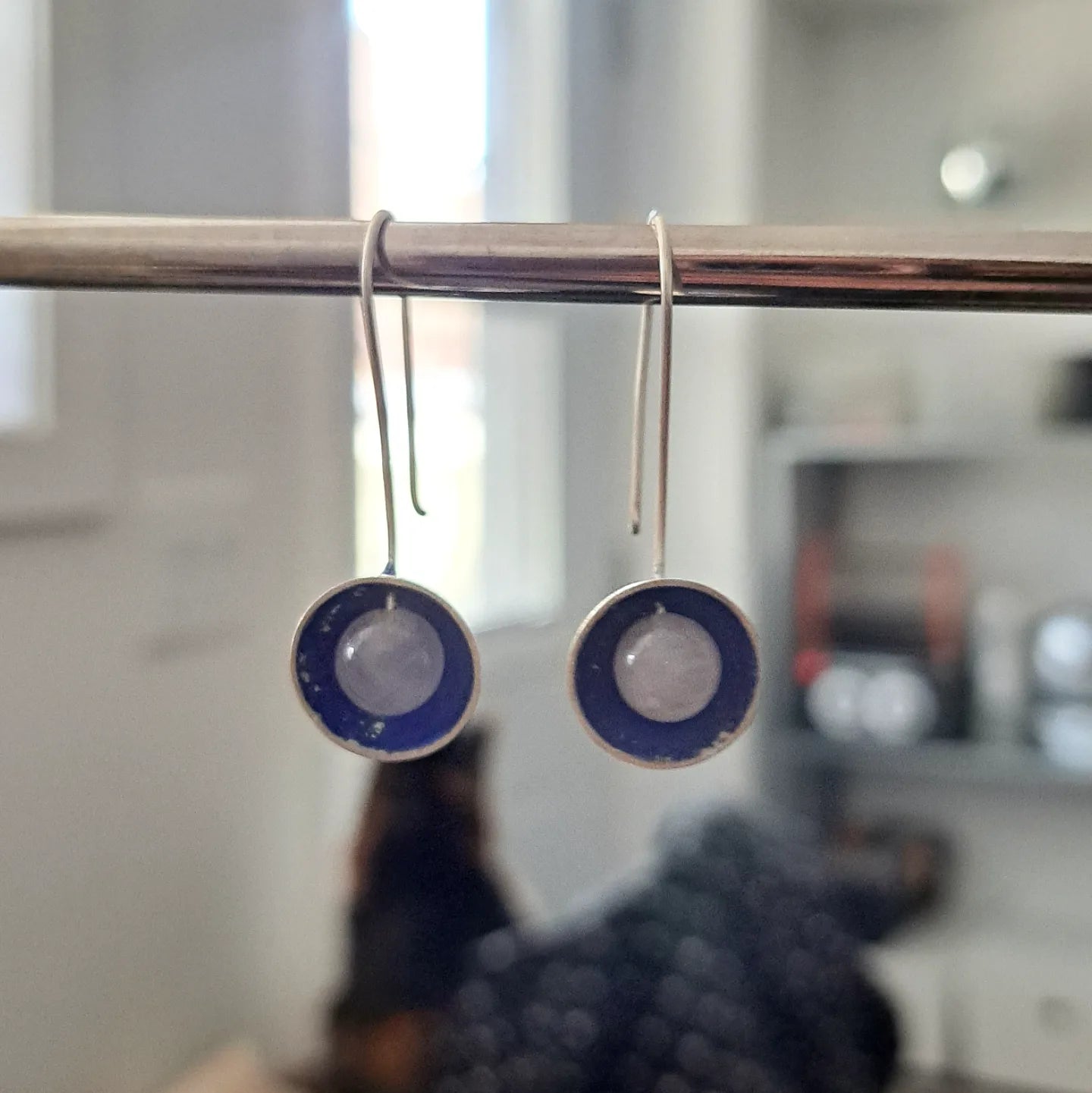 Rose quartz earrings