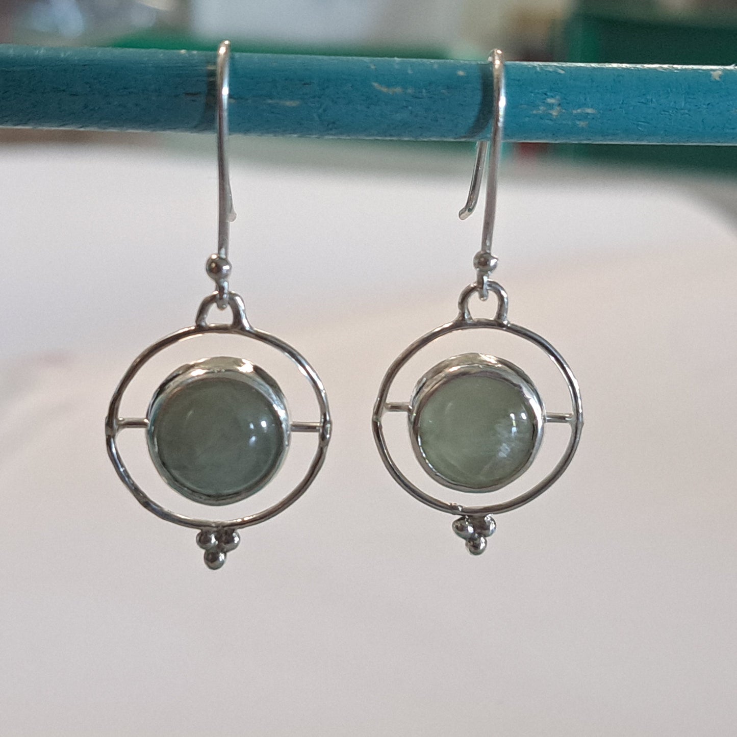 Prehnite earrings