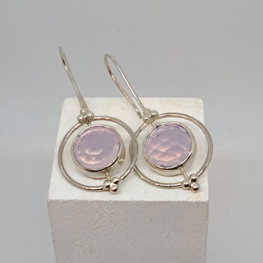 Lavender chalcedony earrings
