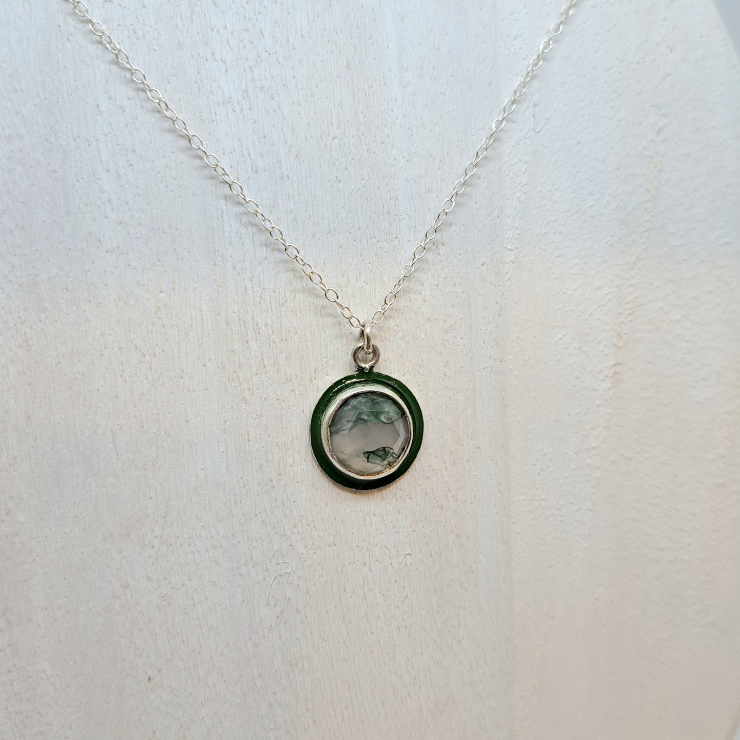 Moss agate pendant